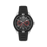 Guess Tread Black Dial Black Rubber Strap Watch for Men - W0967G1