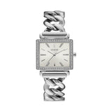 Guess Vanity Diamonds White Dial Silver Steel Strap Watch for Women - W1030L1