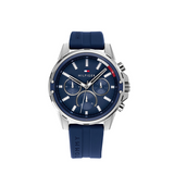 Tommy Hilfiger Mason Blue Dial Blue Rubber Strap Watch for Men - 1791791