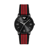 Emporio Armani Kappa Black Dial Two Tone NATO Strap Watch For Men - AR11015