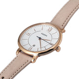 Fossil Jacqueline White Dial Pink Leather Strap Watch for Women - ES3988