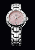 Tag Heuer Link Diamonds Pink Dial Silver Steel Strap Watch for Women - WAT1415.BA0954