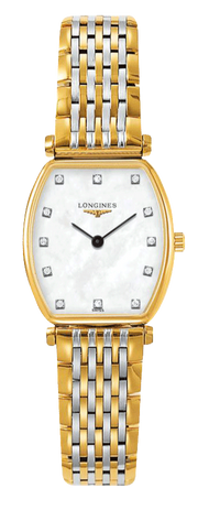 Longines La Grande Classique White Dial Two Tone Mesh Bracelet Watch for Women - L4.205.2.87.7