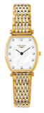 Longines La Grande Classique White Dial Two Tone Mesh Gelang Jam Tangan untuk Wanita - L4.205.2.87.7