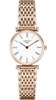 Longines La Grande Classique White Dial Rose Gold Mesh Bracelet Watch for Women - L4.209.1.91.8
