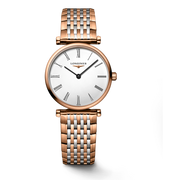 Longines La Grande Classique De Longines White Dial Two Tone Mesh Bracelet Watch for Women - L4.209.1.91.7