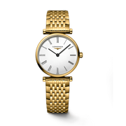 Longines La Grande Classique De Longines White Dial Gold Steel Strap Watch for Women - L4.209.2.11.8
