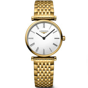 Longines La Grande Classique De Longines White Dial Gold Steel Strap Watch for Women - L4.209.2.11.8