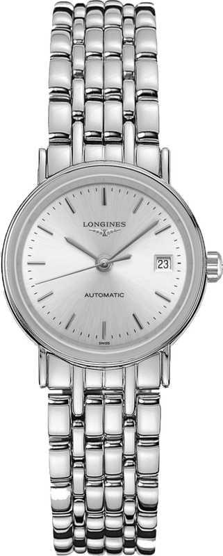 Longines Presence 25.5mm Automatic Stainless Steel Watch untuk Wanita - L4.321.4.72.6