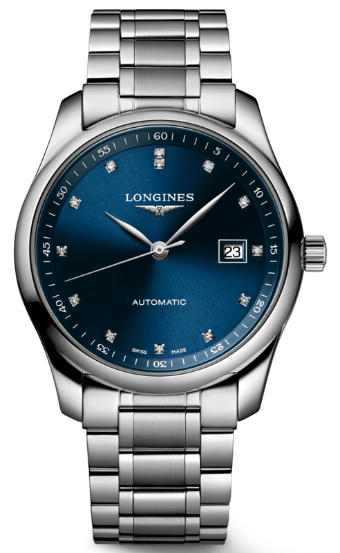 Longines Master Collection Automatic 40mm Blue Dial Silver Steel Strap Watch untuk Pria - L2.793.4.97.6