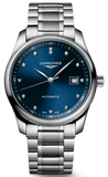 Longines Master Collection Automatic 40mm Blue Dial Silver Steel Strap Watch untuk Pria - L2.793.4.97.6