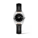 Longines Equestrian Quartz Diamond Black Dial Watch Wanita - L6.136.4.57.0