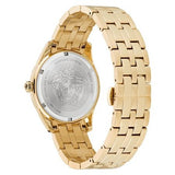 Versace Greca Time Quartz Gold Dial Gold Steel Strap Watch For Men - VE3K00522