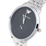 Emporio Armani Classic Quartz Black Dial Silver Steel Strap Watch For Men - AR11161