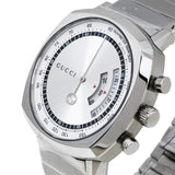 Gucci Grip Collection Quartz Silver Dial Silver Steel Strap Watch For Men - YA157302