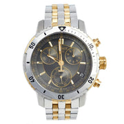 Tissot T Sport PRS 200 Chronograph Black Dial Two Tone Steel Strap Watch For Men - T067.417.22.051.00