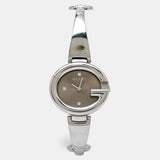 Gucci Guccissima Brown Dial Silver Steel Strap Watch For Women - YA134302