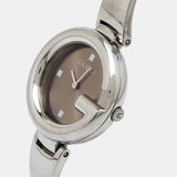 Gucci Guccissima Brown Dial Silver Steel Strap Watch For Women - YA134302