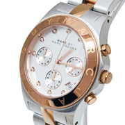 Marc Jacobs Blade Chronograph Silver Dial Two Tone Steel Strap Watch for Women - MBM3178