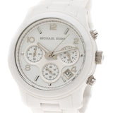 Michael Kors Runway White Ceramic Dial White Steel Strap Watch for Women - MK5161