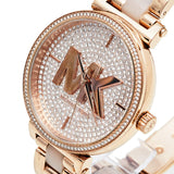 Michael Kors Sofie Quartz Crystals Crystals Rose Gold Dial Rose Gold Steel Strap Watch For Women - MK4336