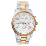 Michael Kors Runway Silver Dial Two Tone Steel Strap Watch for Women - MK5315