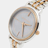 Michael Kors Cinthia Grey Mother of Pearl Dial Two Tone Steel Strap Watch for Women - MK3642