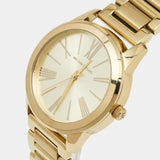 Michael Kors Hartman Quartz Gold Dial Gold Steel Strap Watch For Women - MK3490