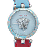 Versace Palazzo Empire Blue Dial Blue & Red Leather Strap Watch for Women - VCO070017