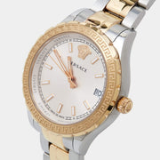 Versace Hellenyium Silver Dial Two Tone Steel Strap Watch for Women - V12030015