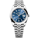 Rolex Datejust 41 Oyster Blue Dial Silver Oystersteel Jubilee Bracelet Watch for Men - M126300-0002