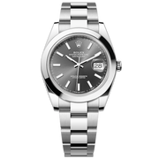 Rolex Datejust 41 Oyster Grey Dial Oystersteel Strap Watch for Men - M126300-0007