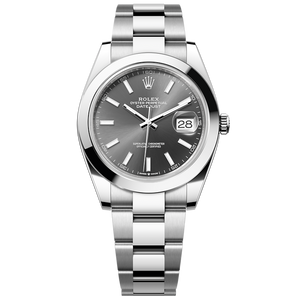 Rolex Datejust 41 Oyster Grey Dial Oystersteel Strap Watch for Men - M126300-0007
