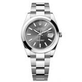 Rolex Datejust 41 Oyster Grey Dial Oystersteel Strap Watch for Men - M126300-0007