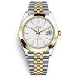 Rolex Datejust 41 Oyster White Dial Two Tone Oystersteel & Yellow Gold Strap Watch for Men - M126303-0016