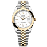 Rolex Datejust 41 Oyster White Dial Two Tone Oystersteel & Yellow Gold Strap Watch for Men - M126303-0016