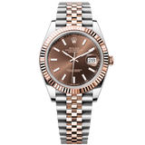 Rolex Datejust 41 Oyster Chocolate Dial Two Tone Oystersteel & Everose Gold Jubilee Bracelet Watch for Men - M126331-0002