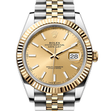 Rolex Datejust 41 Oyster Gold Dial Two Tone Oystersteel & Yellow Gold Jubilee Bracelet Watch for Men - M126333-0010