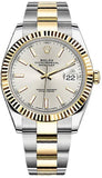 Rolex Datejust 41 Oyster Silver Dial Two Tone Oystersteel & Yellow Gold Strap Watch for Men - M126333-0001