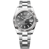 Rolex Oyster Grey Dial Oystersteel & White Gold Steel Strap Watch for Men - M126334-0013
