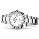 Rolex Datejust 41 Oyster White Dial Oystersteel & White Gold Steel Strap Watch for Men - M126334-0009