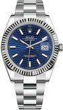 Rolex Datejust 41 Blue Dial Oystersteel & White Gold Strap Watch for Men - M126334-0031