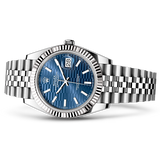 Rolex Datejust 41 Oyster Blue Dial Oystersteel & Grey Gold Strap Watch for Men - M126334-0032