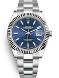 Rolex Datejust 41 Blue Dial Steel & White Gold Strap Watch for Men - M126334-0001