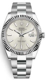 Rolex Datejust 41 Oyster Silver Dial Two Tone Oyster Steel & White Gold Strap Watch For Men - M126334-0003