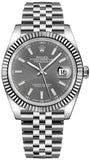 Rolex Datejust 41 Oyster Grey Dial Two Tone Oystersteel & White Gold Strap Watch for Men - M126334-0014