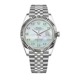 Rolex Datejust 41 Diamonds Mother of Pearl Dial Silver Jubilee Bracelet Watch for Men - M126334-0020