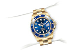 Rolex Submariner Date Oyster 41mm Blue Dial Yellow Gold Steel Strap Watch for Men - M126618LB-0002