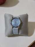 Calvin Klein City Blue Dial Blue Leather Strap Watch for Women - K2G231VN