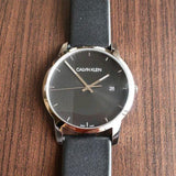 Calvin Klein City Quartz Black Dial Black Leather Strap Watch for Men - K2G2G1C1